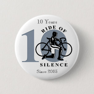 Ride of Silence 10th Annual Commemoration Button