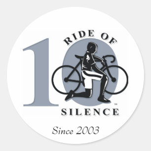 Ride Of Silence 10th Annual Commemoration Sticker