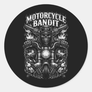 Ride of the Iron Bandit Classic Round Sticker