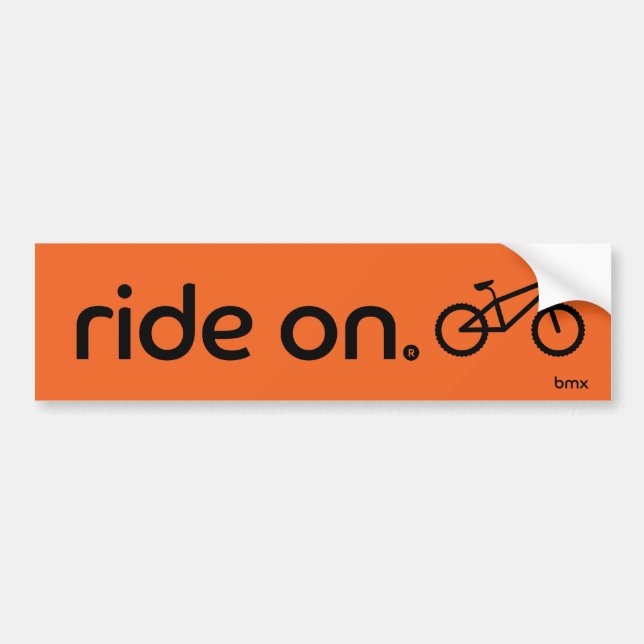 Ride On™ BMX Bumper Sticker (Front)