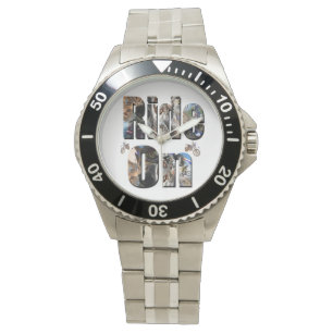 Ride On, Motorbike Picture Logo, Mans Watch