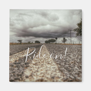 Ride On Road Clouds Storm Magnet