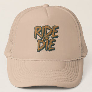 Ride Or Die Skater - Skateboarding Graphic Print Trucker Hat