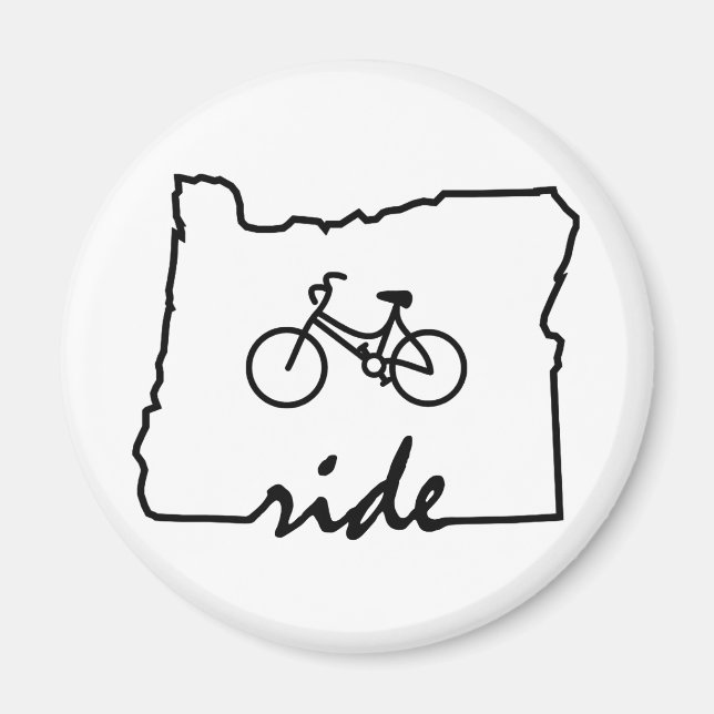 Ride Oregon (Cycling) Magnet (Front)