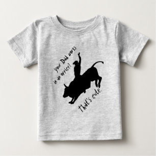 Ride Rank Bull Riding Rodeo Cowboy Up Baby T-Shirt