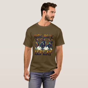✨"Ride Rope Repeat" Cowboy Riding Shirt