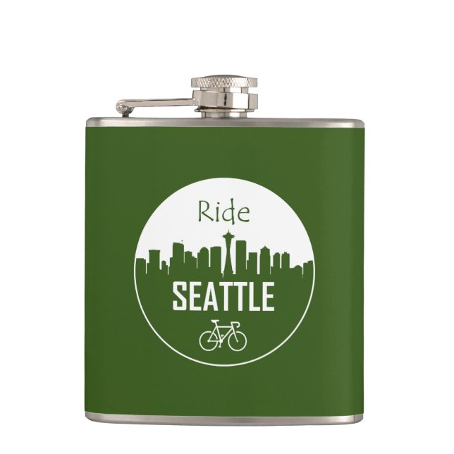 Ride Seattle Hip Flask (Front)