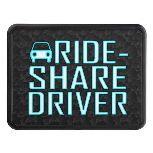 Ride Share Driver Rideshare Driving Trailer Hitch Cover (Front)
