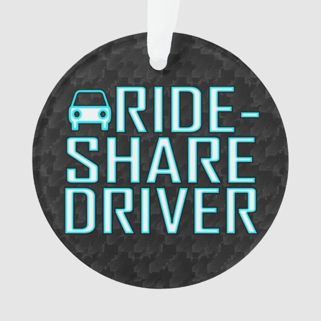 Ride Share Driving Uber Driver Rideshare Ornament (Front)