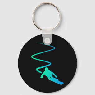 Ride Ski Snowboard Skiing Goggles Snow Snowboarder Keychain