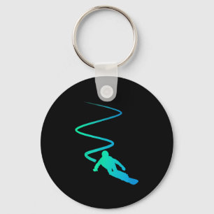 Ride Ski Snowboard Skiing Goggles Snow Snowboarder Keychain