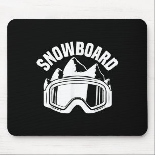 Ride Ski Snowboard Skiing Goggles Snow Snowboarder Mouse Pad