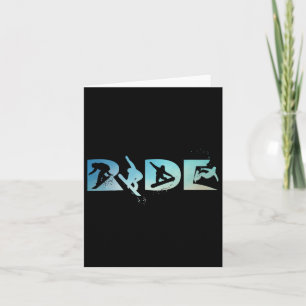 Ride Snowboarding Funny Snowboard Snowboarder Gift Card