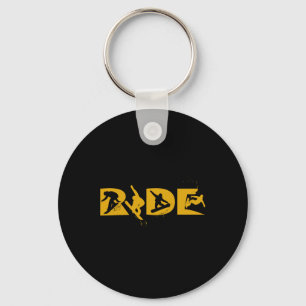 Ride Snowboarding Funny Snowboard Snowboarder Gift Keychain