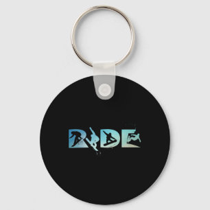 Ride Snowboarding Funny Snowboard Snowboarder Gift Keychain