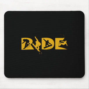 Ride Snowboarding Funny Snowboard Snowboarder Gift Mouse Pad