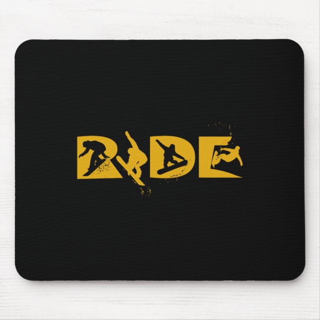 Ride Snowboarding Funny Snowboard Snowboarder Gift Mouse Pad (Front)