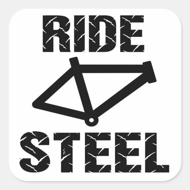 Ride Steel Square Sticker (Front)