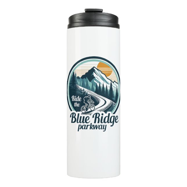 Ride The Blue Ridge Parkway Cycling Thermal Tumbler (Front)