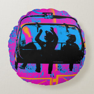 Ride the Mountain - Mountain Bikers Round Pillow