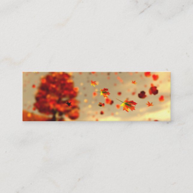 Ride the October Breeze Bookmarks Mini Business Card (Front)