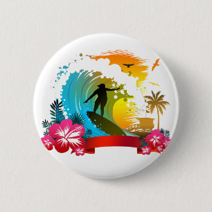 Ride The Tide 2 Inch Round Button