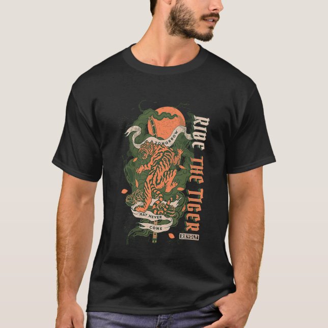 Ride the Tiger Jullius Evola Revolt Against the Mo T-Shirt (Front)
