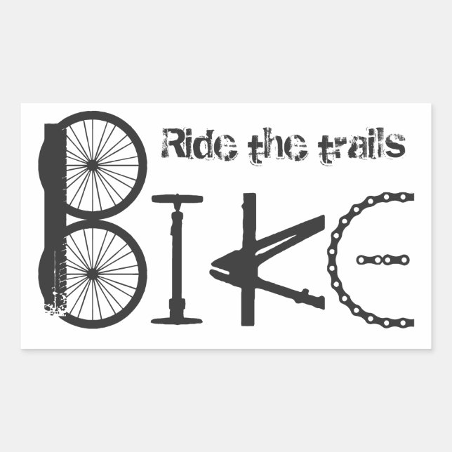 Ride the Trail Bike Graffiti quote Sticker (Front)