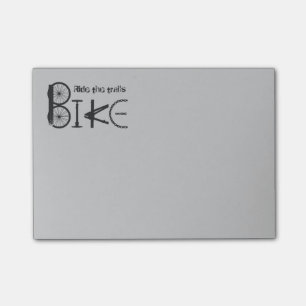 Ride the Trails Bike Graffiti Quote Post-it Notes