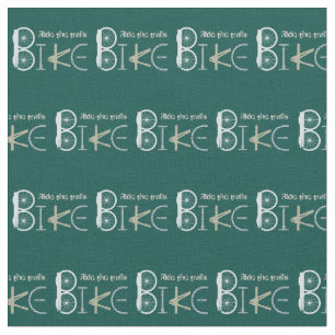 Ride the Trails Bike Word of Bike Parts Fabric