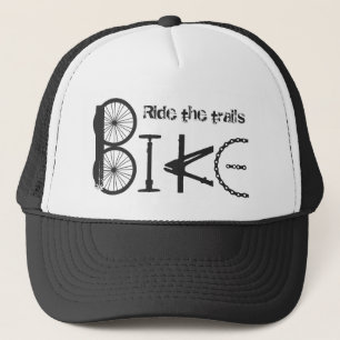 Ride the Trails Inspirational Motivational Biking  Trucker Hat