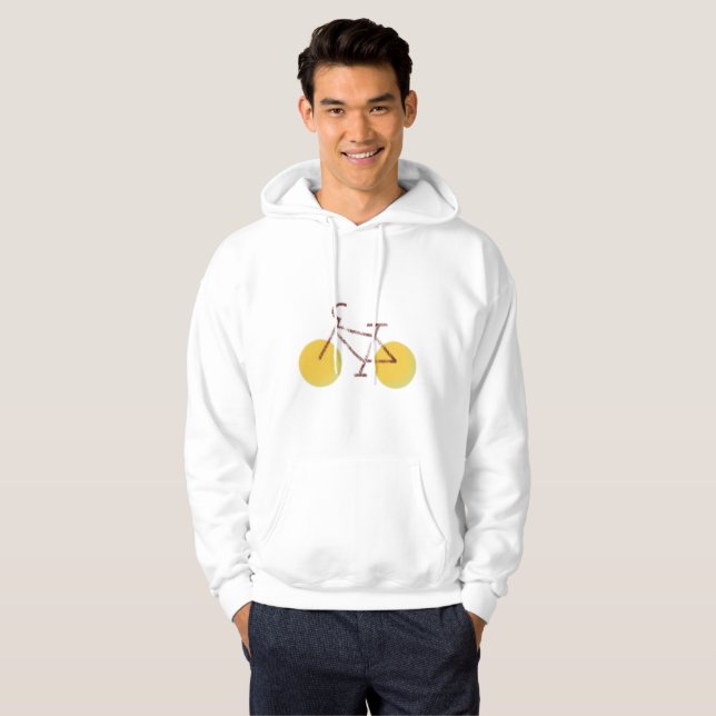Ride the Vibes –Minimal Bicycle Graphic Tee Hoodie (Front Full)