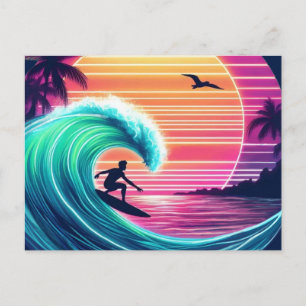 Ride the Wave at Sunset Postcard