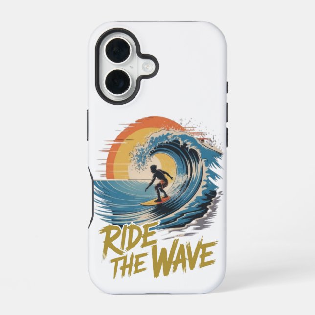 Ride the Wave  iPhone 16 Case (Back)