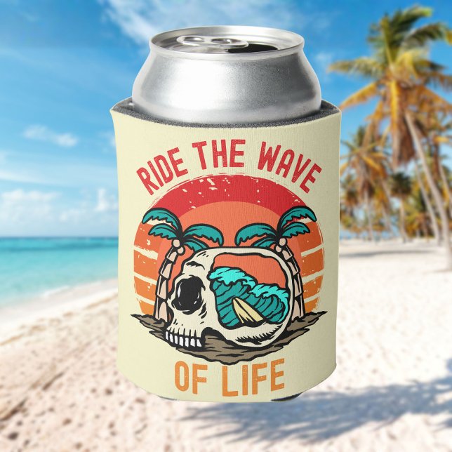 Ride the Wave of Life Surfing  | Motivational Sea Can Cooler (Creator Uploaded)
