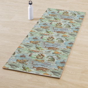 Ride the Waves with the Naughty Sea Monsters Yoga Mat