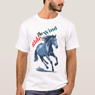 Ride the Wind Men’s T-Shirt – Horse Graphic Design