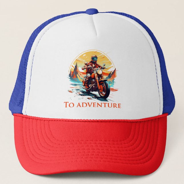 Ride to Adventure Trucker Hat (Front)