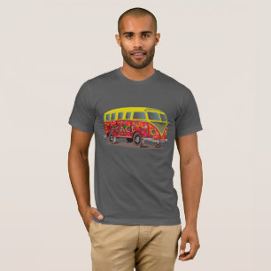 Ride to Peace: Vintage Van - Retro Illustration T-Shirt
