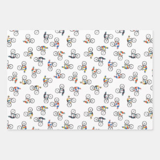 Ride to Win bicycling wrapping paper