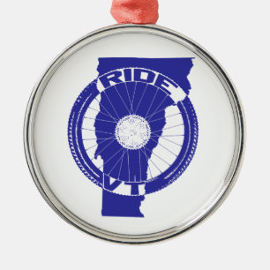 Ride Vermont Metal Ornament