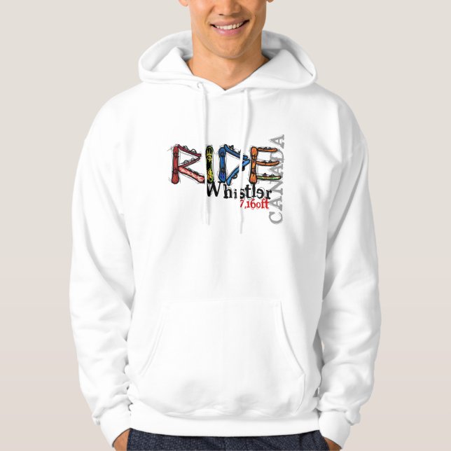 Ride Whistler Canada snowboard hoodie (Front)