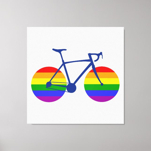 Ride With Pride Bike Canvas Print (Front)