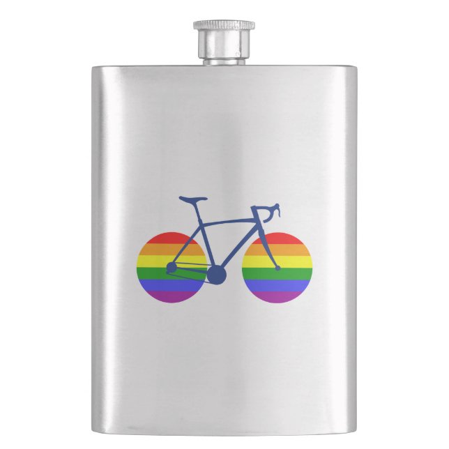 Ride With Pride Bike Hip Flask (Front)