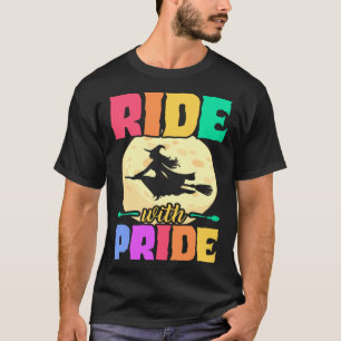 Ride With Pride LGBT Gay Pride Halloween Party Wit T-Shirt