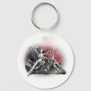 Ride with the Angels Keychain