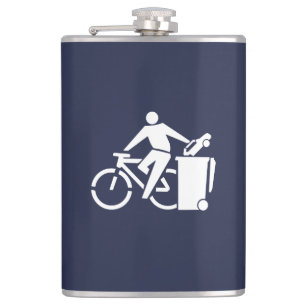 Ride Your Bike, Trash Your Car Hip Flask