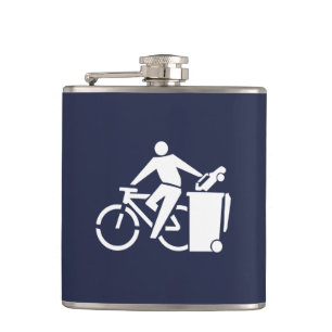 Ride Your Bike, Trash Your Car Hip Flask