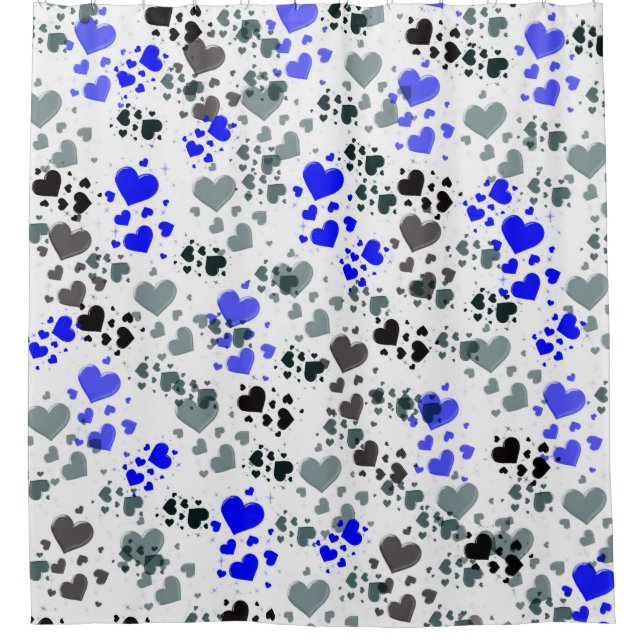 rideau à petits cœurs multiples (Devant)