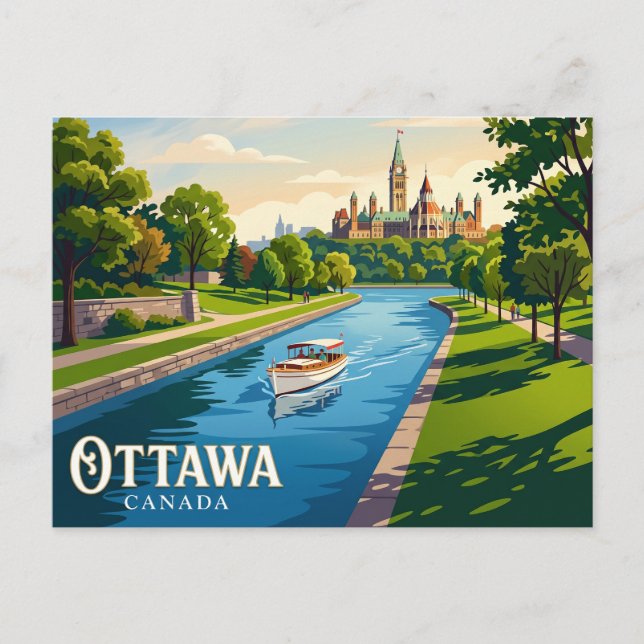 Rideau Canal Canada Postcard (Front)